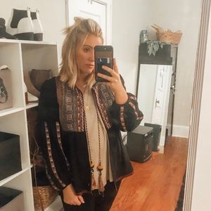 Zara Boho Black Jacket